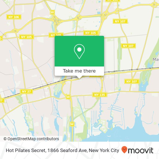 Mapa de Hot Pilates Secret, 1866 Seaford Ave