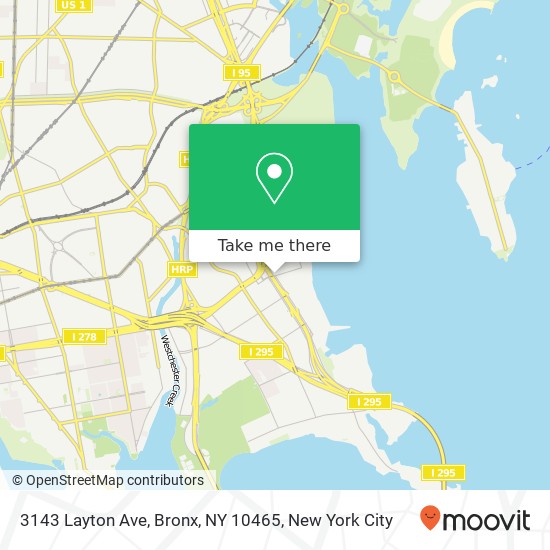 Mapa de 3143 Layton Ave, Bronx, NY 10465