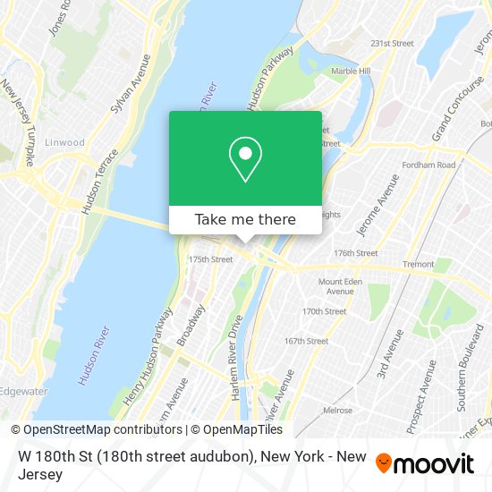 Mapa de W 180th St (180th street audubon)