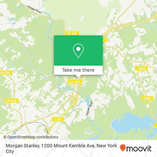 Mapa de Morgan Stanley, 1200 Mount Kemble Ave