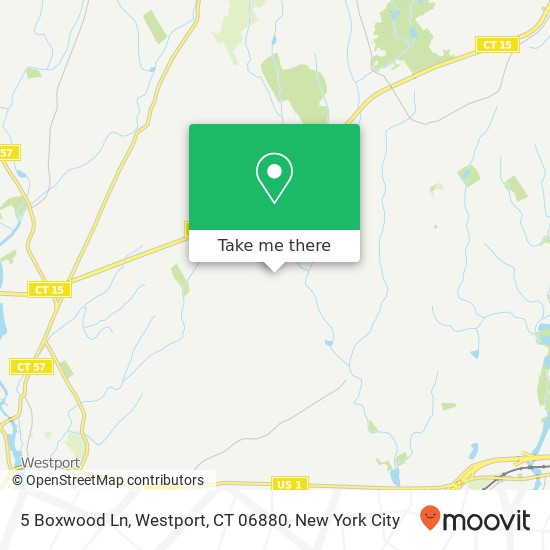 Mapa de 5 Boxwood Ln, Westport, CT 06880