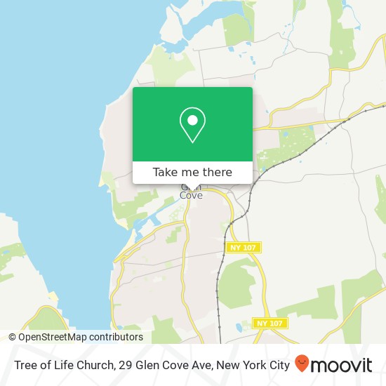 Mapa de Tree of Life Church, 29 Glen Cove Ave