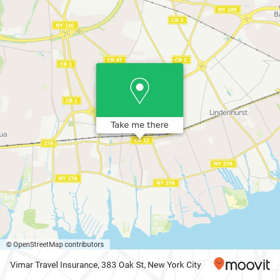 Mapa de Vimar Travel Insurance, 383 Oak St