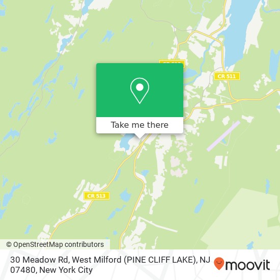 Mapa de 30 Meadow Rd, West Milford (PINE CLIFF LAKE), NJ 07480