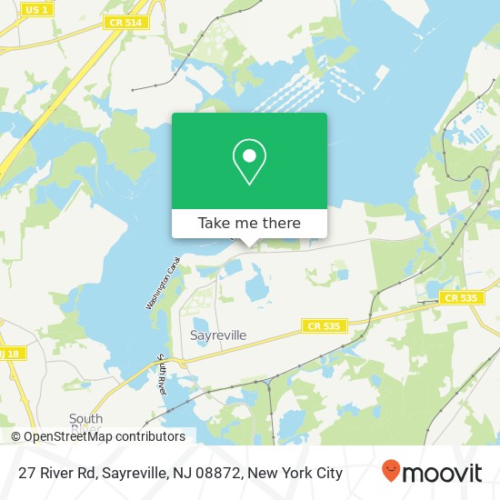 Mapa de 27 River Rd, Sayreville, NJ 08872