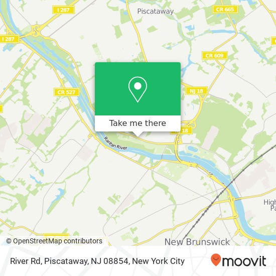 Mapa de River Rd, Piscataway, NJ 08854