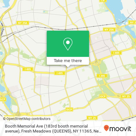 Booth Memorial Ave (183rd booth memorial avenue), Fresh Meadows (QUEENS), NY 11365 map