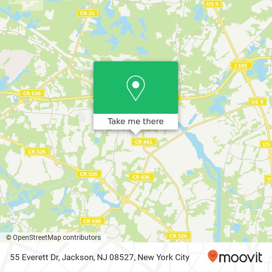 Mapa de 55 Everett Dr, Jackson, NJ 08527