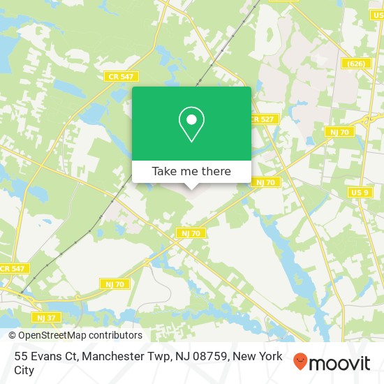 55 Evans Ct, Manchester Twp, NJ 08759 map