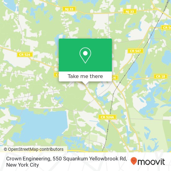 Crown Engineering, 550 Squankum Yellowbrook Rd map