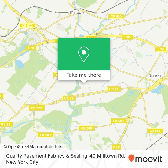 Quality Pavement Fabrics & Sealing, 40 Milltown Rd map
