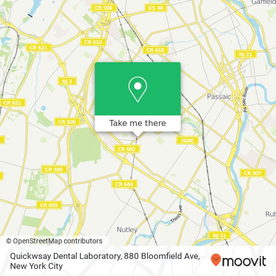 Quickwsay Dental Laboratory, 880 Bloomfield Ave map