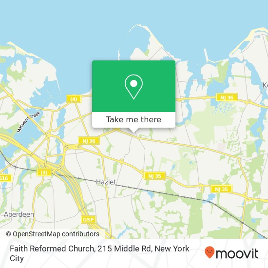 Mapa de Faith Reformed Church, 215 Middle Rd
