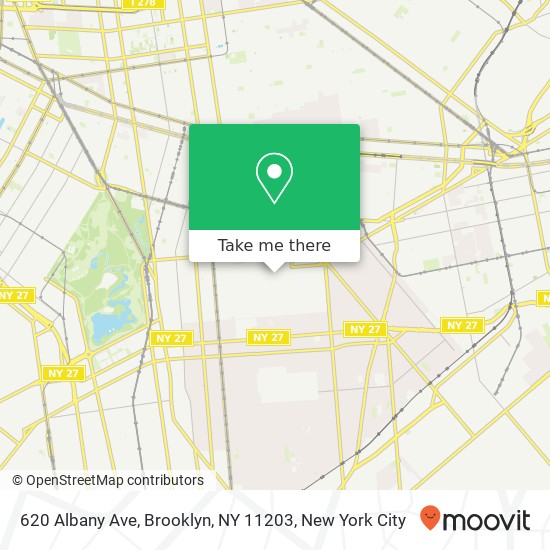 Mapa de 620 Albany Ave, Brooklyn, NY 11203