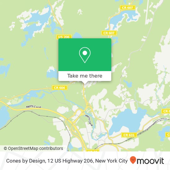 Mapa de Cones by Design, 12 US Highway 206