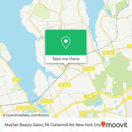 Mapa de Mayfair Beauty Salon, 96 Cuttermill Rd