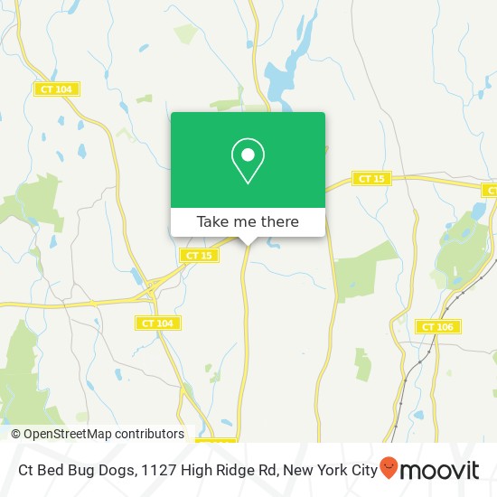 Mapa de Ct Bed Bug Dogs, 1127 High Ridge Rd