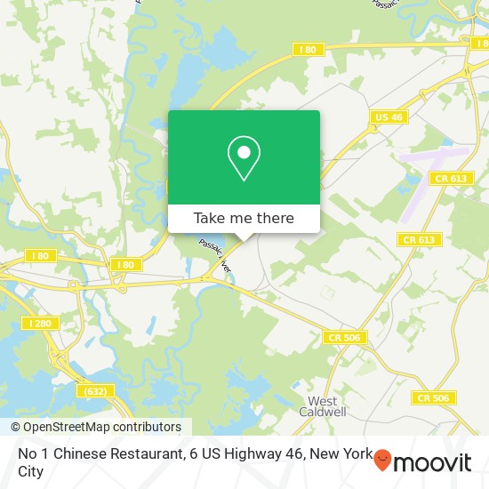 Mapa de No 1 Chinese Restaurant, 6 US Highway 46