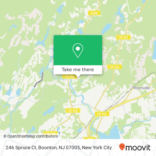 Mapa de 246 Spruce Ct, Boonton, NJ 07005