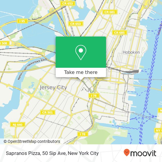 Mapa de Sapranos Pizza, 50 Sip Ave