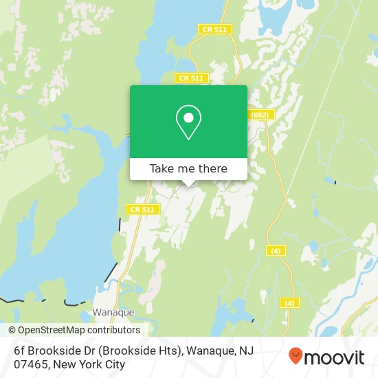 Mapa de 6f Brookside Dr (Brookside Hts), Wanaque, NJ 07465