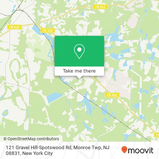 121 Gravel Hill-Spotswood Rd, Monroe Twp, NJ 08831 map