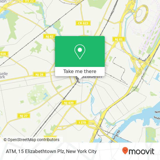 ATM, 15 Elizabethtown Plz map