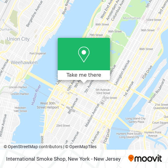 International Smoke Shop map