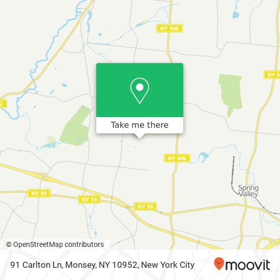 Mapa de 91 Carlton Ln, Monsey, NY 10952