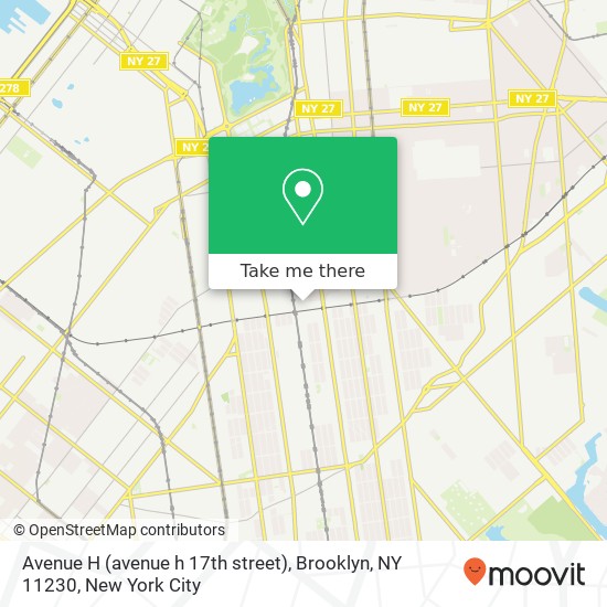 Mapa de Avenue H (avenue h 17th street), Brooklyn, NY 11230