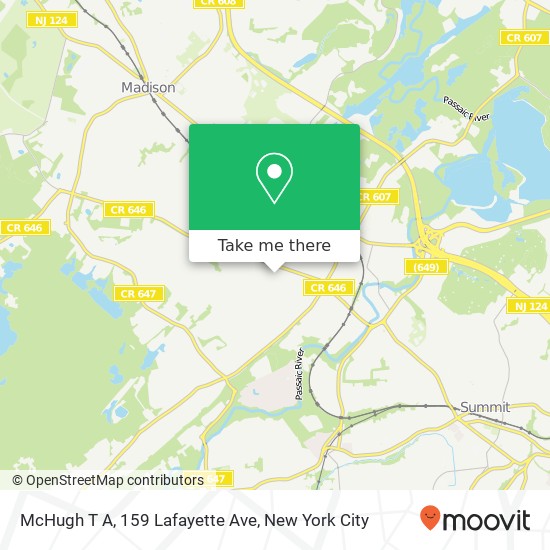 Mapa de McHugh T A, 159 Lafayette Ave