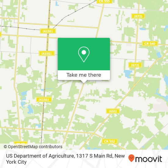 US Department of Agriculture, 1317 S Main Rd map