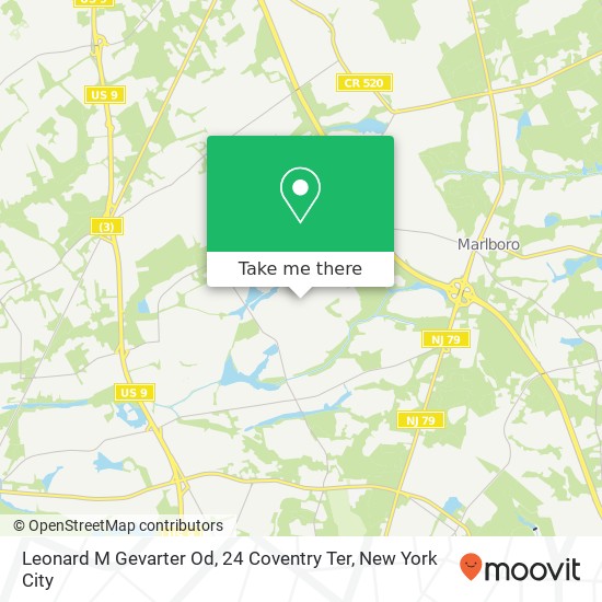 Leonard M Gevarter Od, 24 Coventry Ter map