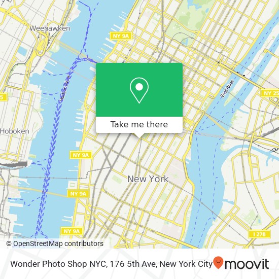 Mapa de Wonder Photo Shop NYC, 176 5th Ave