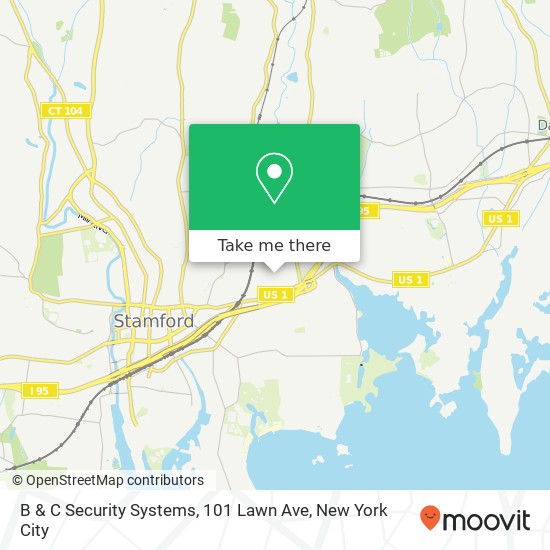 B & C Security Systems, 101 Lawn Ave map