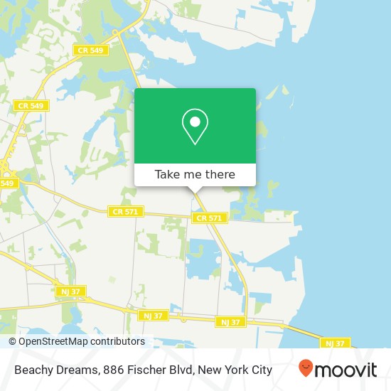 Mapa de Beachy Dreams, 886 Fischer Blvd