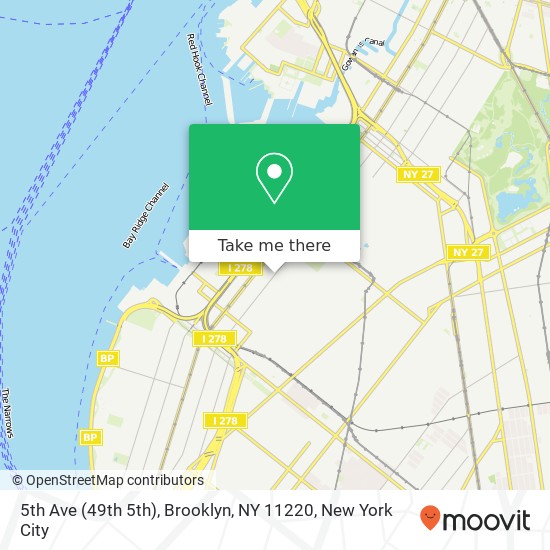 Mapa de 5th Ave (49th 5th), Brooklyn, NY 11220