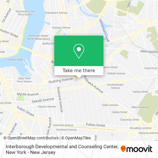 Interborough Developmental and Counseling Center map