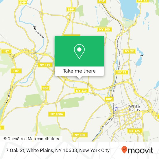 Mapa de 7 Oak St, White Plains, NY 10603
