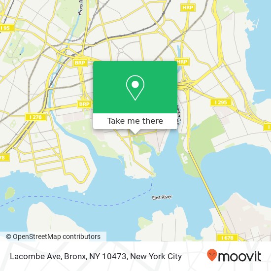 Mapa de Lacombe Ave, Bronx, NY 10473