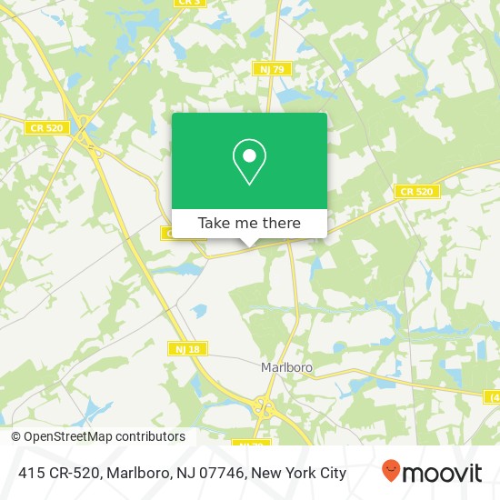 Mapa de 415 CR-520, Marlboro, NJ 07746