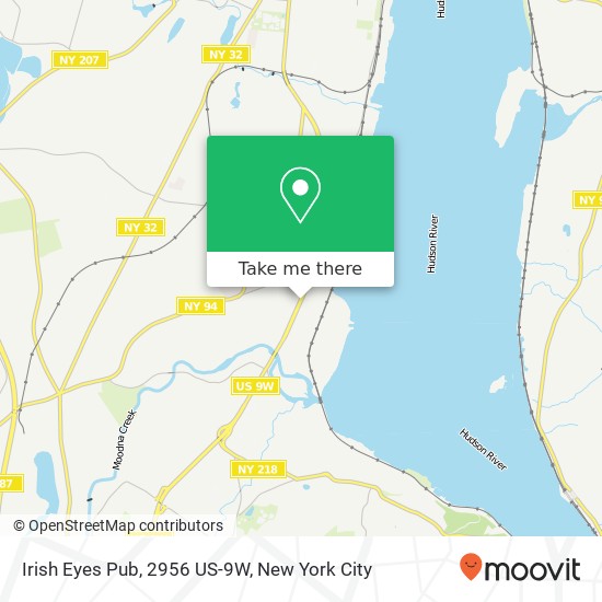 Mapa de Irish Eyes Pub, 2956 US-9W