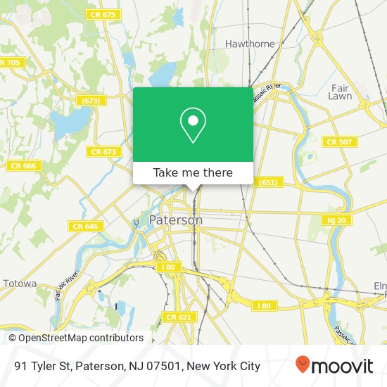 91 Tyler St, Paterson, NJ 07501 map