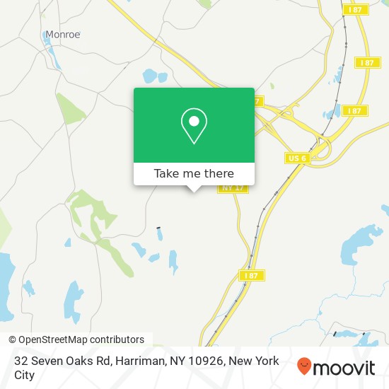 32 Seven Oaks Rd, Harriman, NY 10926 map