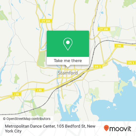 Mapa de Metropolitan Dance Center, 105 Bedford St
