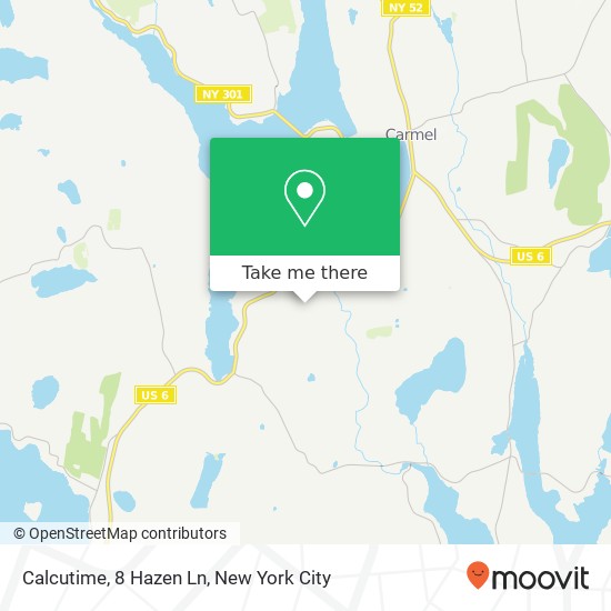 Mapa de Calcutime, 8 Hazen Ln