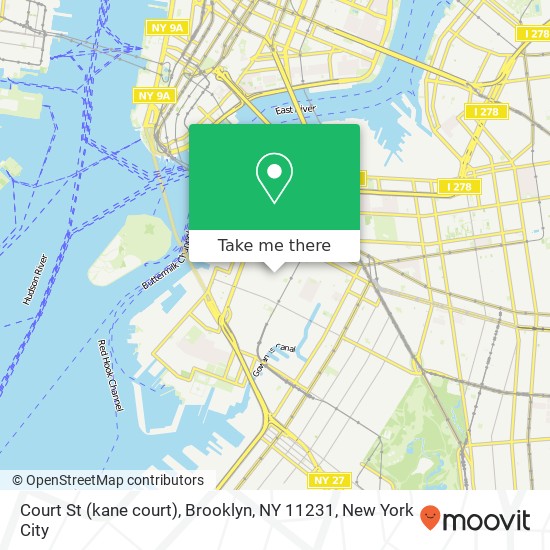 Mapa de Court St (kane court), Brooklyn, NY 11231