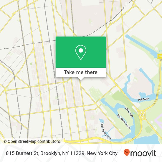 Mapa de 815 Burnett St, Brooklyn, NY 11229