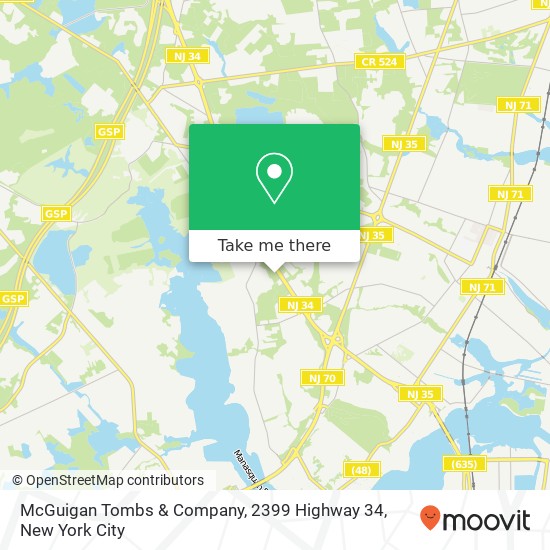 McGuigan Tombs & Company, 2399 Highway 34 map