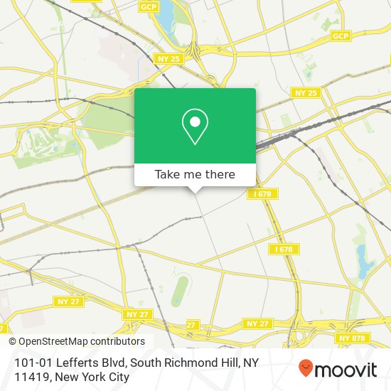 Mapa de 101-01 Lefferts Blvd, South Richmond Hill, NY 11419